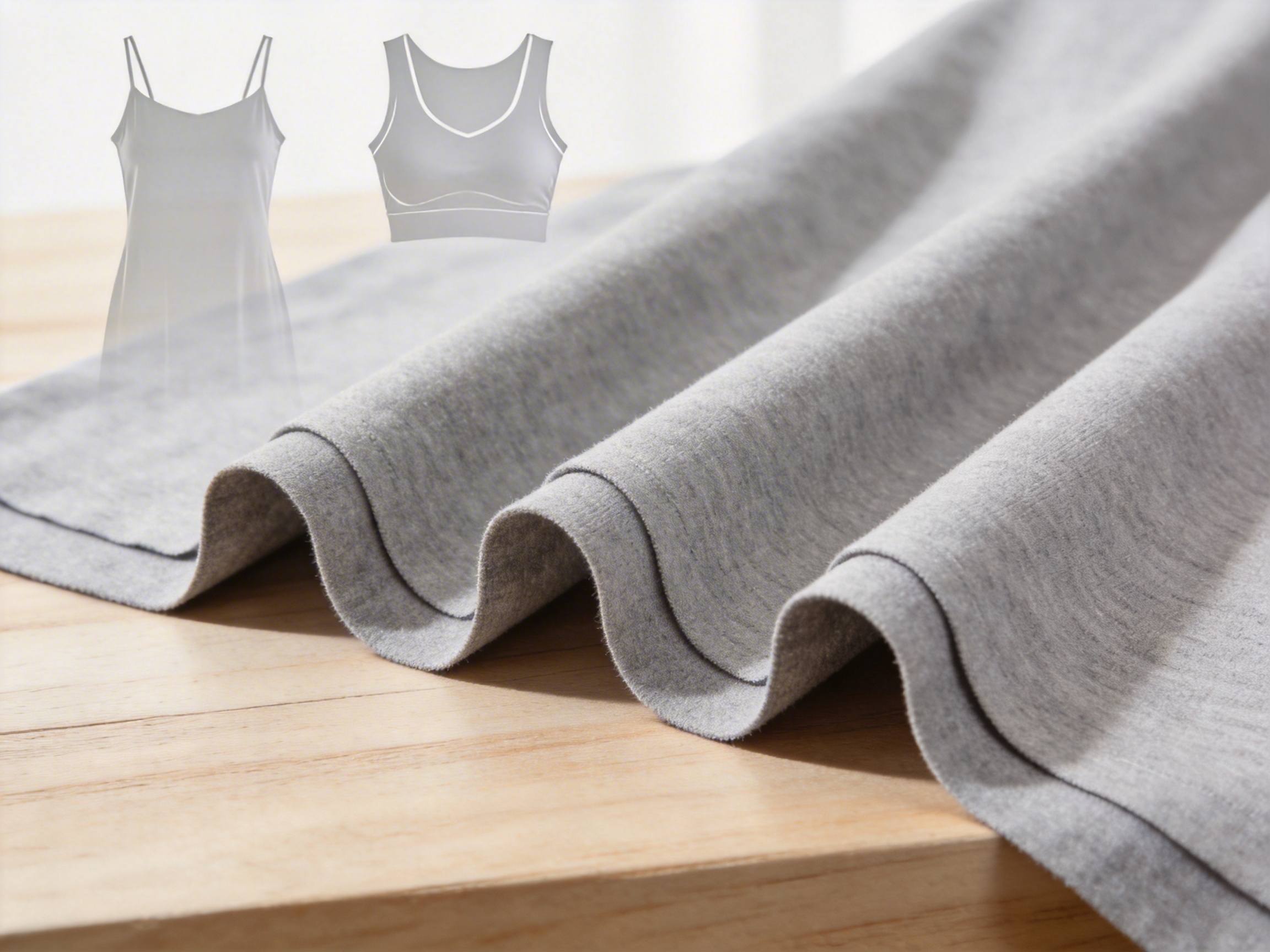 Heather Grey Double-faced Cationic Jersey Fabric: A Sustainable, Functional Textile for Modern Applications