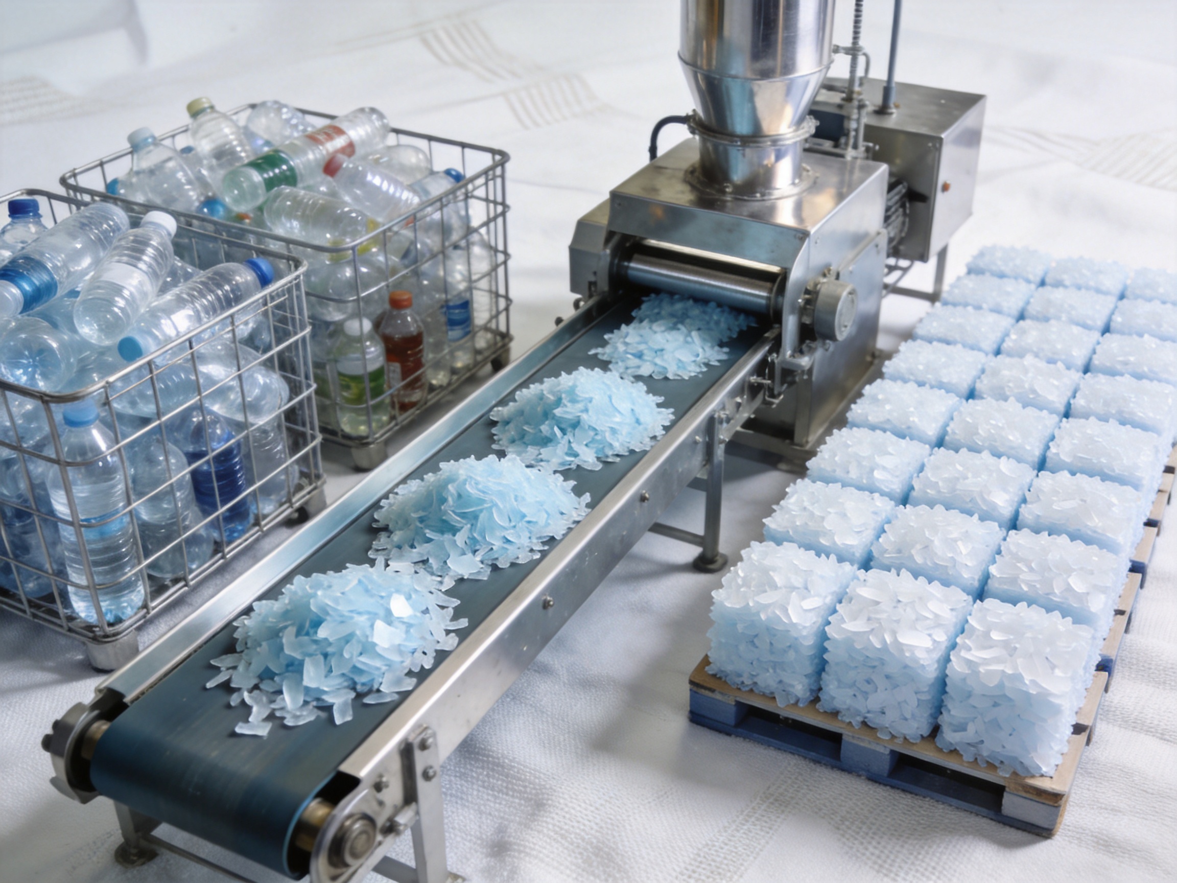 Textile-Grade High-Purity Recycled Polyester Chips for Knitted Fabric