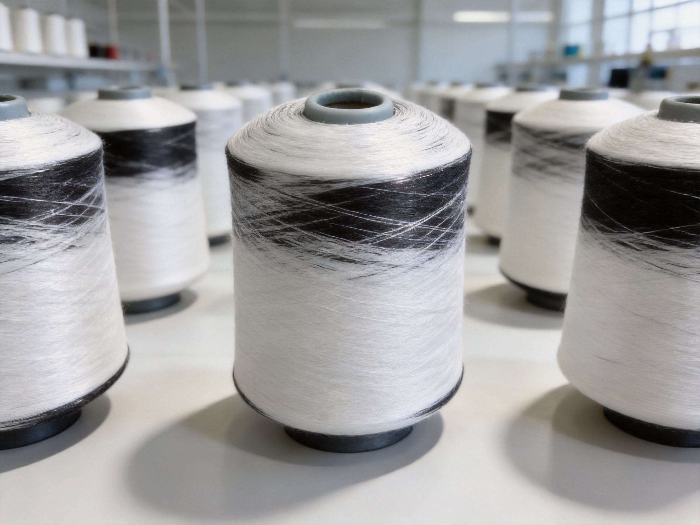 White-Black Bicolor Cationic Polyester Yarn for High-Value Weaving and Knitting